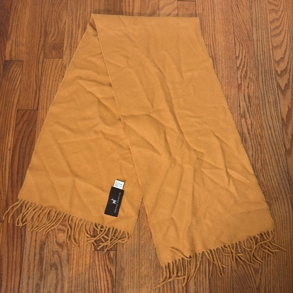 Peruvian Collection 100% Baby Alpaca Scarf fringe Yellow - Picture 1 of 7